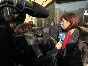 Concentraci&oacute; per la detenci&oacute; del alcaldes de Verges i Celr&agrave;, Ignasi Sabater i Daniel Cornell&agrave;, i catorze persones m&eacute;s