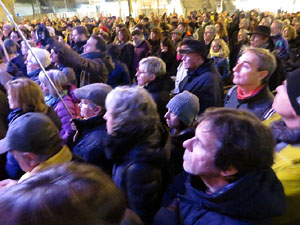 Manifestaci&oacute; per la detenci&oacute; del alcaldes de Verges i Celr&agrave;, Ignasi Sabater i Daniel Cornell&agrave;, i catorze persones m&eacute;s