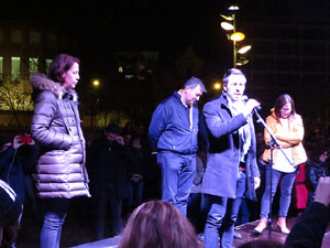 Manifestaci&oacute; per la detenci&oacute; del alcaldes de Verges i Celr&agrave;, Ignasi Sabater i Daniel Cornell&agrave;, i catorze persones m&eacute;s