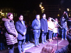 Manifestaci&oacute; per la detenci&oacute; del alcaldes de Verges i Celr&agrave;, Ignasi Sabater i Daniel Cornell&agrave;, i catorze persones m&eacute;s