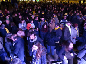 Manifestaci&oacute; per la detenci&oacute; del alcaldes de Verges i Celr&agrave;, Ignasi Sabater i Daniel Cornell&agrave;, i catorze persones m&eacute;s