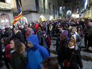 Manifestaci&oacute; per la detenci&oacute; del alcaldes de Verges i Celr&agrave;, Ignasi Sabater i Daniel Cornell&agrave;, i catorze persones m&eacute;s