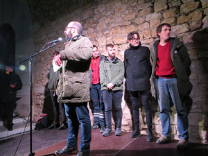 Manifestaci&oacute; per la detenci&oacute; del alcaldes de Verges i Celr&agrave;, Ignasi Sabater i Daniel Cornell&agrave;, i catorze persones m&eacute;s