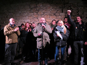 Manifestaci&oacute; per la detenci&oacute; del alcaldes de Verges i Celr&agrave;, Ignasi Sabater i Daniel Cornell&agrave;, i catorze persones m&eacute;s