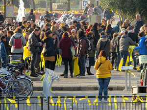 21F Vaga general. Enlla&ccedil;ada convocada per ANC Girona a la pla&ccedil;a Catalunya