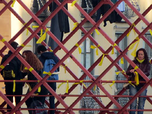21F Vaga general. Enlla&ccedil;ada convocada per ANC Girona a la pla&ccedil;a Catalunya