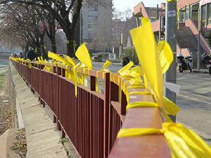 21F Vaga general. Enlla&ccedil;ada convocada per ANC Girona a la pla&ccedil;a Catalunya
