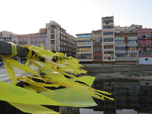 21F Vaga general. Enlla&ccedil;ada convocada per ANC Girona a la pla&ccedil;a Catalunya
