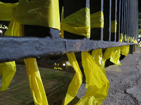 Enlla&ccedil;ada massiva pels carrers de Girona sota el lema 'No esteu sols'