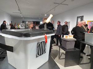 Inauguraci&oacute; de l'exposici&oacute; '55 urnes per la Llibertat' a la Fundaci&oacute; Fita, a la Casa de Cultura de Girona