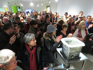Inauguraci&oacute; de l'exposici&oacute; '55 urnes per la Llibertat' a la Fundaci&oacute; Fita, a la Casa de Cultura de Girona