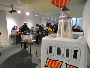 Inauguraci&oacute; de l'exposici&oacute; '55 urnes per la Llibertat' a la Fundaci&oacute; Fita, a la Casa de Cultura de Girona