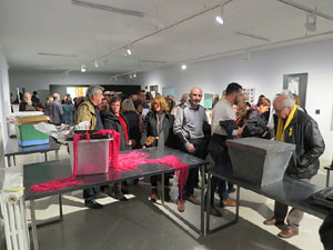 Inauguraci&oacute; de l'exposici&oacute; '55 urnes per la Llibertat' a la Fundaci&oacute; Fita, a la Casa de Cultura de Girona