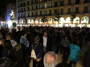 Inici de la campanya pel S&Iacute; al refer&egrave;ndum a la pla&ccedil;a de la Independ&egrave;ncia