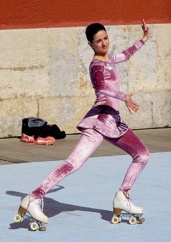Patinatge art&iacute;stic a la pla&ccedil;a Calvet i Rubalcaba