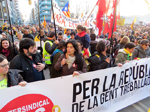 21F Vaga general. La manifestaci&oacute; m&eacute;s gran de la hist&ograve;ria de Girona, amb 70.000 participants