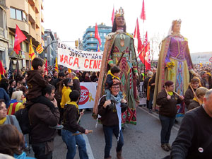 21F Vaga general. La manifestaci&oacute; m&eacute;s gran de la hist&ograve;ria de Girona, amb 70.000 participants