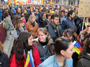 21F Vaga general. La manifestaci&oacute; m&eacute;s gran de la hist&ograve;ria de Girona, amb 70.000 participants