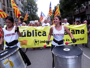 Manifestaci&oacute; contra la viol&egrave;ncia de l'Estat. Pre-commemoraci&oacute; de l'1-O