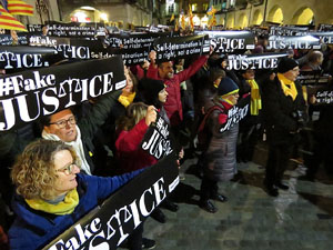 Manifestaci&oacute; pel trasllat dels presos pol&iacute;tics a Madrid pel judici de l'1-O
