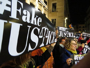 Manifestaci&oacute; pel trasllat dels presos pol&iacute;tics a Madrid pel judici de l'1-O