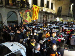 Manifestaci&oacute; pel trasllat dels presos pol&iacute;tics a Madrid pel judici de l'1-O