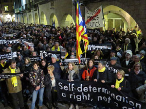 Manifestaci&oacute; pel trasllat dels presos pol&iacute;tics a Madrid pel judici de l'1-O