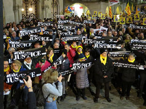Manifestaci&oacute; pel trasllat dels presos pol&iacute;tics a Madrid pel judici de l'1-O