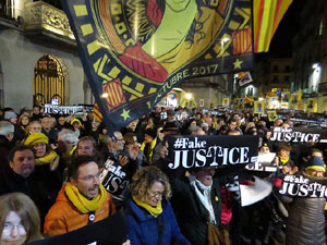 Manifestaci&oacute; pel trasllat dels presos pol&iacute;tics a Madrid pel judici de l'1-O