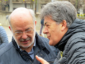 Marxa Groga pels Drets Civils i Nacionals. Concentraci&oacute; a la pla&ccedil;a de l'U d'octubre de 2017