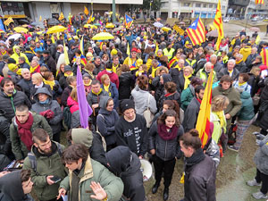 Marxa Groga pels Drets Civils i Nacionals. Concentraci&oacute; a la pla&ccedil;a de l'U d'octubre de 2017