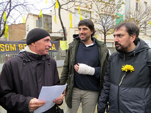 Marxa Groga pels Drets Civils i Nacionals. Concentraci&oacute; a la pla&ccedil;a de l'U d'octubre de 2017