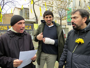 Marxa Groga pels Drets Civils i Nacionals. Concentraci&oacute; a la pla&ccedil;a de l'U d'octubre de 2017
