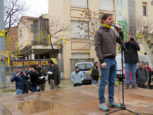 Marxa Groga pels Drets Civils i Nacionals. Concentraci&oacute; a la pla&ccedil;a de l'U d'octubre de 2017