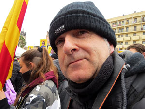 Marxa Groga pels Drets Civils i Nacionals. Concentraci&oacute; a la pla&ccedil;a de l'U d'octubre de 2017