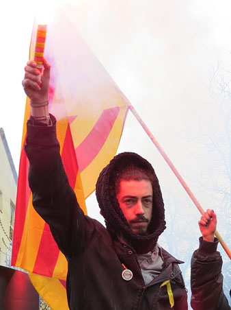 Final de l'acte a la pla&ccedil;a de l'U d'octubre de 2017