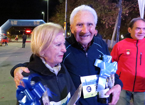 Els dos corredors de m&eacute;s edat: un matrimoni de 89 i 86 anys