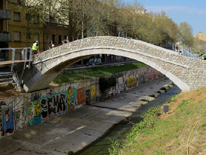 El pont del Dimoni de Santa Eug&egrave;nia de Ter. Visita de final d'obra