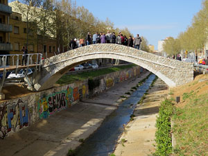 El pont del Dimoni de Santa Eug&egrave;nia de Ter. Visita de final d'obra