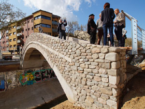 El pont del Dimoni de Santa Eug&egrave;nia de Ter. Visita de final d'obra
