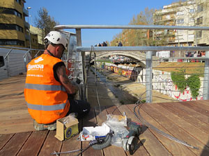 El pont del Dimoni de Santa Eug&egrave;nia de Ter. Visita de final d'obra