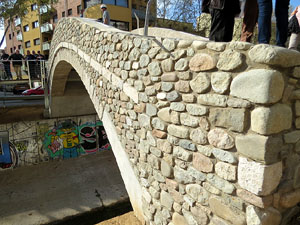El pont del Dimoni de Santa Eug&egrave;nia de Ter. Visita de final d'obra