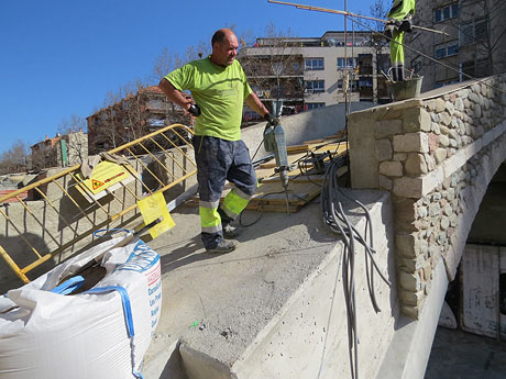 Proc&eacute;s de reconstrucci&oacute; del pont del Dimoni de Santa Eug&egrave;nia de Ter