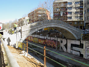 Proc&eacute;s de reconstrucci&oacute; del pont del Dimoni de Santa Eug&egrave;nia de Ter