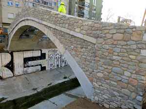 Proc&eacute;s de reconstrucci&oacute; del pont del Dimoni de Santa Eug&egrave;nia de Ter