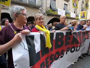 Concentraci&oacute; a la pla&ccedil;a del Vi per la independ&egrave;ncia i la llibertat dels presos pol&iacute;tics
