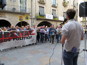Concentraci&oacute; a la pla&ccedil;a del Vi per la independ&egrave;ncia i la llibertat dels presos pol&iacute;tics
