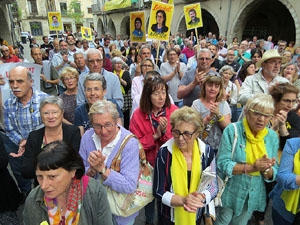Concentraci&oacute; a la pla&ccedil;a del Vi per la independ&egrave;ncia i la llibertat dels presos pol&iacute;tics
