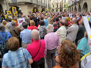 Concentraci&oacute; a la pla&ccedil;a del Vi per la independ&egrave;ncia i la llibertat dels presos pol&iacute;tics