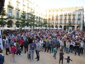 Concentraci&oacute; contra el judici de l'1-O a la pla&ccedil;a de la Independ&egrave;ncia